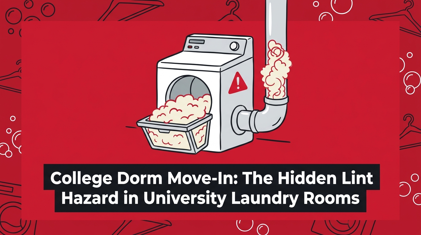 College Dorm Move-In: The Hidden Lint Hazard in University Laundry Rooms — featured image