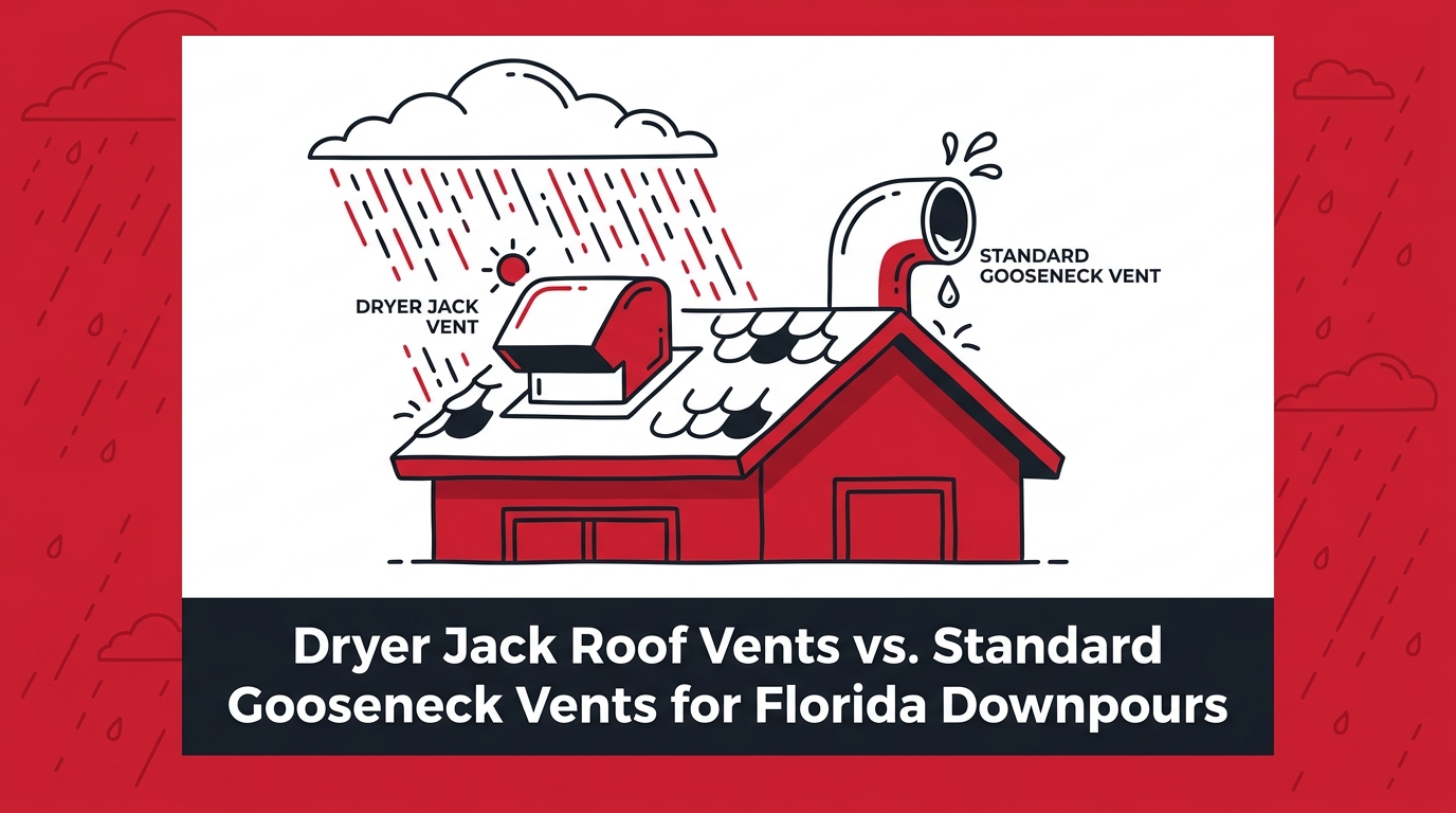 Dryer Jack Roof Vents vs. Standard Gooseneck Vents for Florida Downpours — featured image