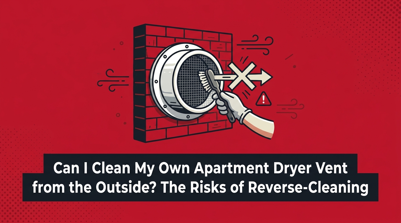 Can I Clean My Own Apartment Dryer Vent from the Outside? The Risks of Reverse-Cleaning — featured image