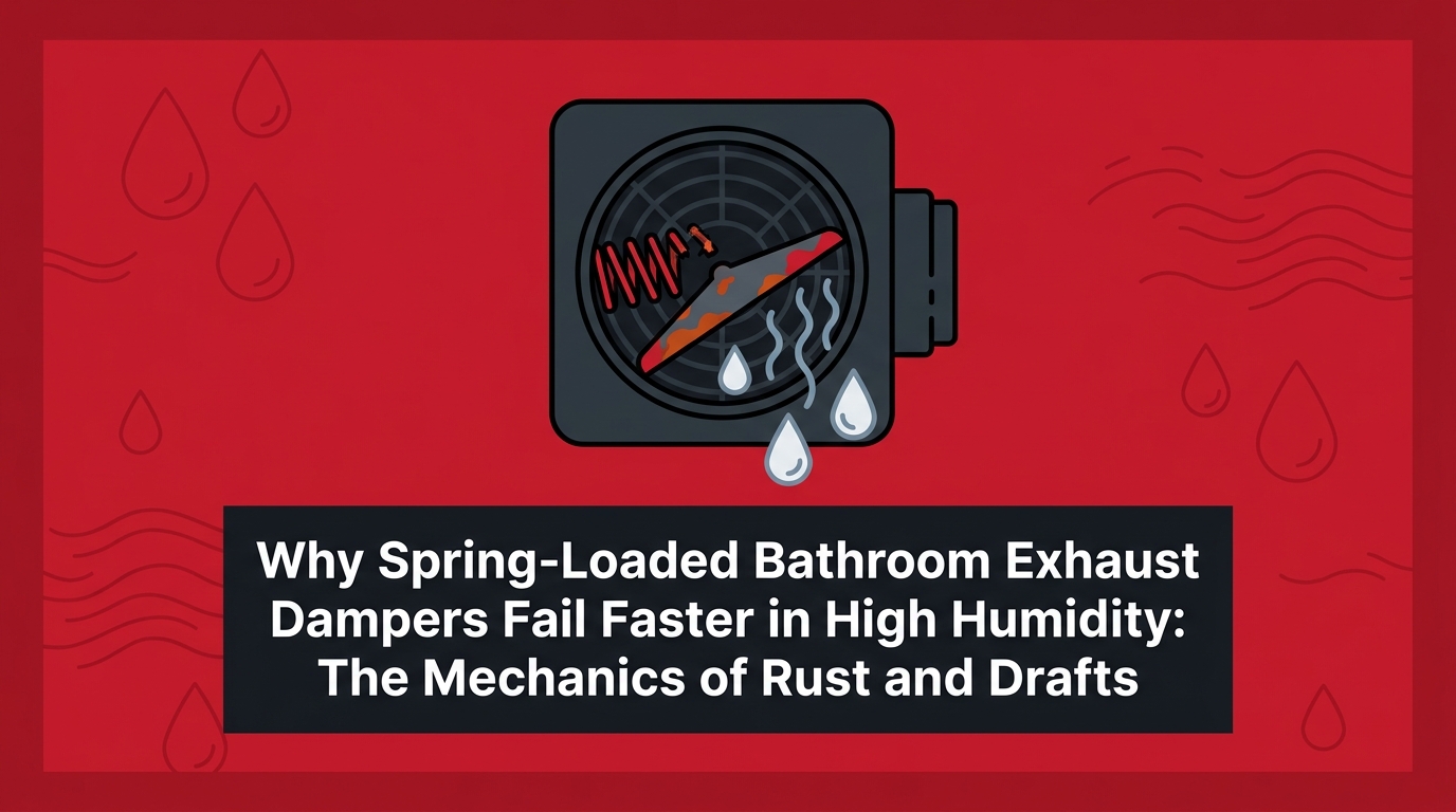 Why Spring-Loaded Bathroom Exhaust Dampers Fail Faster in High Humidity: The Mechanics of Rust and Drafts — featured image